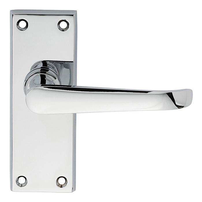 Ascot Lever Door Handle on Short Latch Backplate